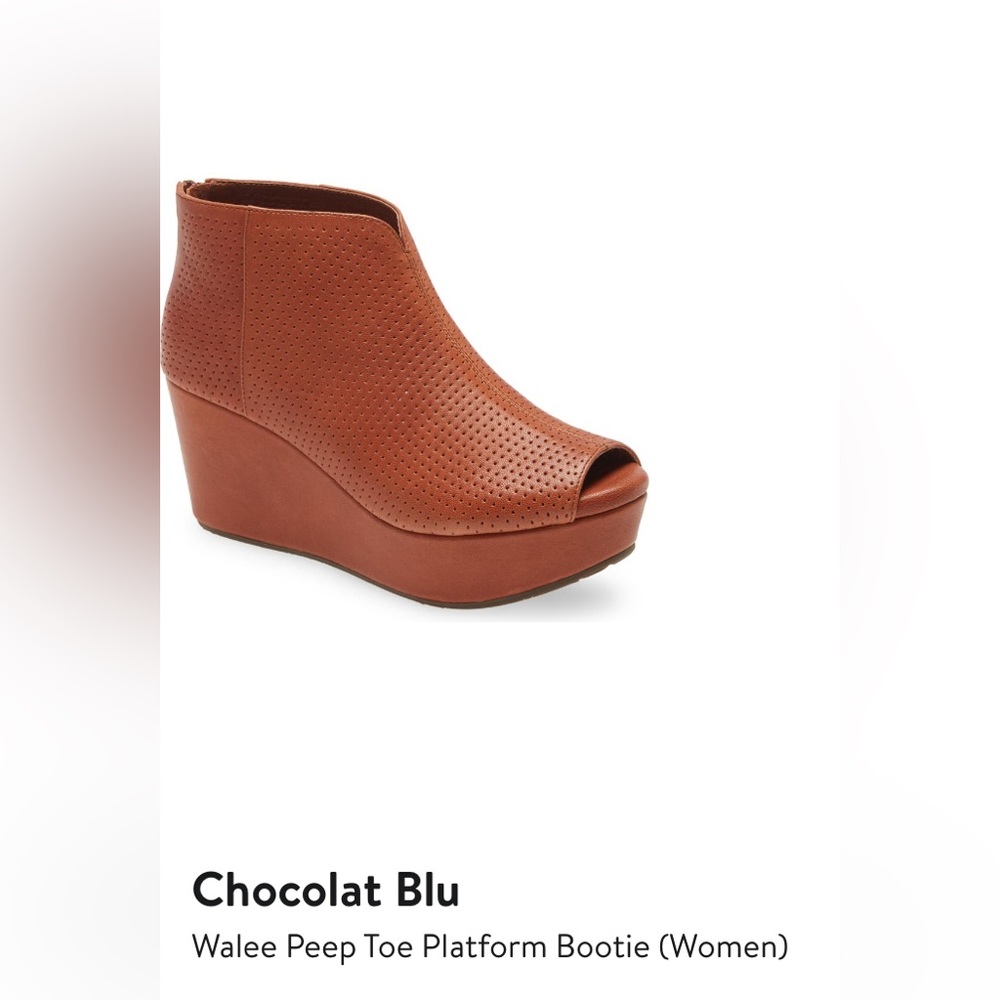 Chocolat Blu Walee Peep Toe Platform Bootie